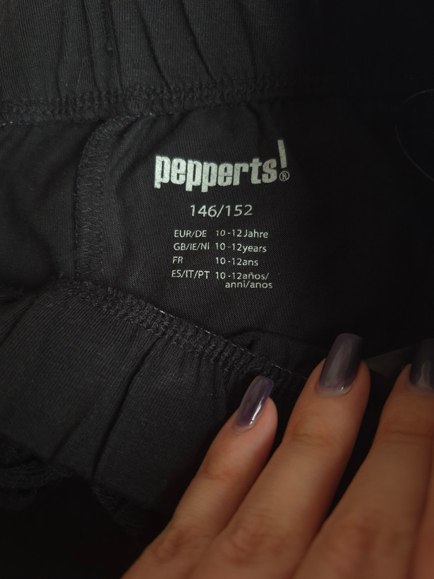 شلوارک مشکی بچگانه ۱۰۰٪ پنبه برند Pepperts با تگ آلمانی