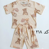 ست تیشرت و شلوارک راحتی بچگانه با طرحهای عروسکی و فانتزی مناسب کودکان ۱ تا ۵ سال