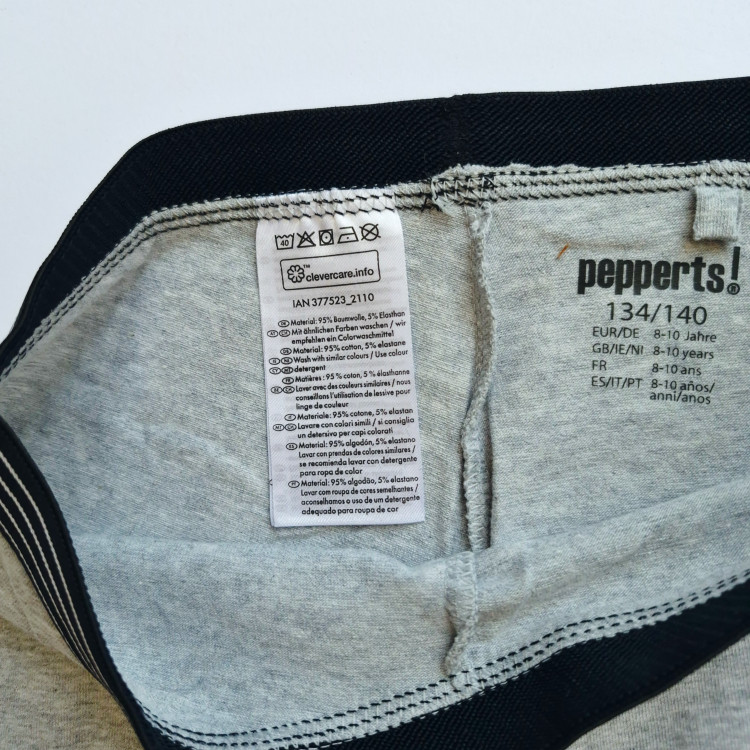 لگ نخی دخترانه طوسی برند pepperts کمر کشی اسپرت مناسب سن ۸ تا ۱۴ سال، شلوار جذب راحتی باکیفیت عالی