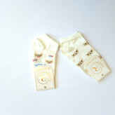 جوراب مچی بچگانه نخی سفید با طرح خرسی فانتزی برند روما Socks مناسب کودک سایز ۳ و ۵